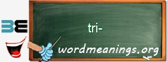 WordMeaning blackboard for tri-